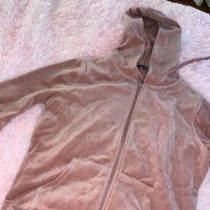 Pink velvet matching set